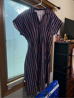 NWOT Navy and Red Dress